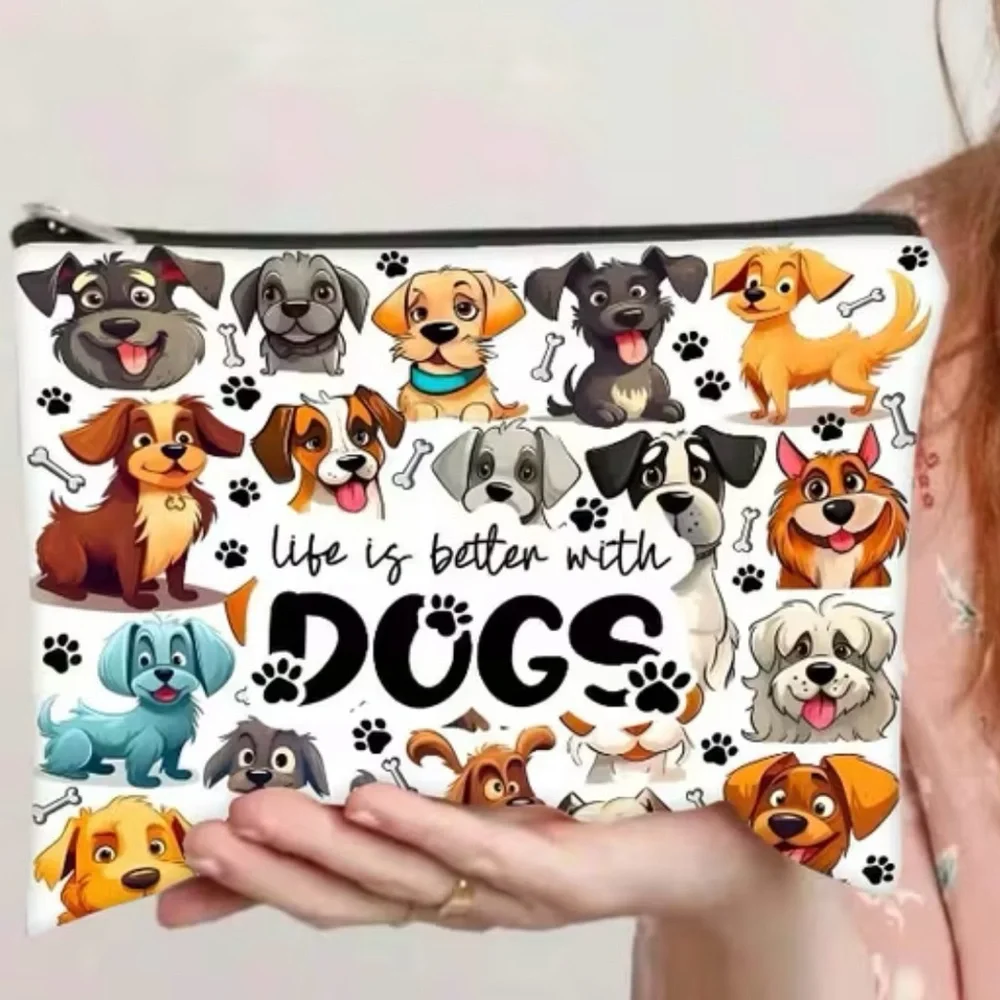 Dog-Themed Multi-Color cosmetics‎ Bag Organizer